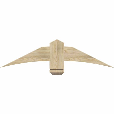Ekena Millwork Bellingham Rough Sawn Timber Gable Bracket, Douglas Fir, 48"W x 12"H x 4"D x 6"F, 6/12 Pitch GBW048X12X0406BEL00RDF
